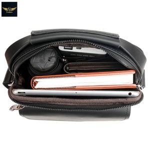 Qualité mâle sac à main décontracté en cuir hommes sacs de messager nouveaux sacs à bandoulière en cuir véritable hommes sac à bandoulière - Product Image 6