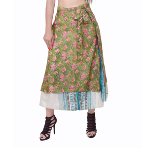 Rajasthani ผ้ากันเปื้อนไหมส่าหรียาว - Product Image 2