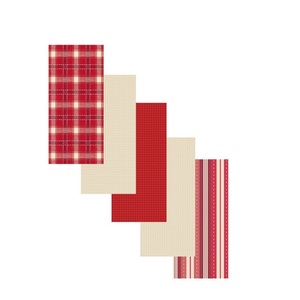 Nappe de cuisine tissée plate 100% coton biologique certifié GOTS, séchage rapide, motif floral, accessoires de table, style simple, tapis de thé - Product Image 1