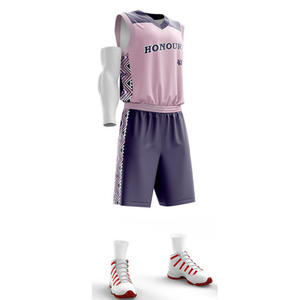 Uniforme de basket-ball réversible, uniformes de haute qualité entièrement personnalisés, en stock - Product Image 5