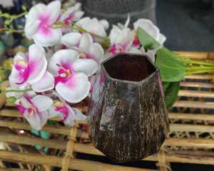 Black Glossy Handmade Home Decor/Wedding Decoration centerpieces <b>Unique</b> Indian Glass Flower <b>Vase</b> Nordic OEM Logo Eco-Friendly - Product Image 3
