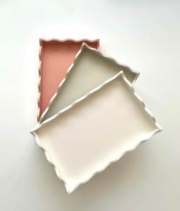 ถาดใส่แล็คเกอร์ถาดสี่เหลี่ยมทำด้วยมือแบบแฮนด์เมดพร้อมที่จับแม่พิมพ์ MDF ขายส่ง - Product Image 3