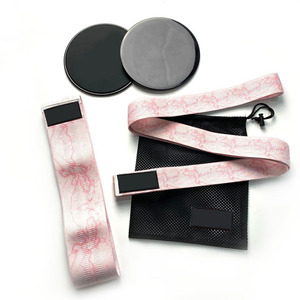 Vente en gros de bande de résistance pour les fesses avec logo et impression personnalisés, bande élastique en tissu pour l'entraînement au yoga - Product Image 1
