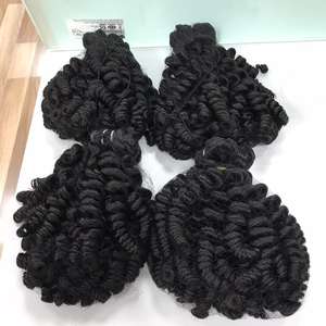 Mèches de cheveux vierges à racines naturelles, cheveux bruts non traités, tissage de chevelure malaisienne, crépus et bouclés - Product Image 1