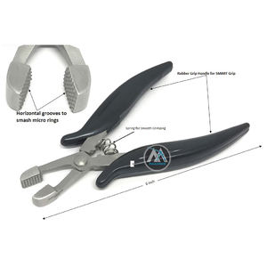 Alicates para extensiones de cabello para Nano Micro iTips Stick Tips Herramienta de acero inoxidable dorado - Product Image 3