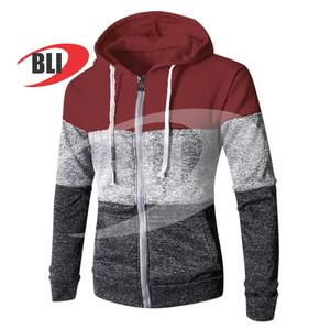 เสื้อฮู้ดแบบรูดซิปสำหรับผู้ชายเสื้อวอร์มผ้าฝ้ายหนาผ้าฟลีซแบบปรับแต่งได้ - Product Image 6