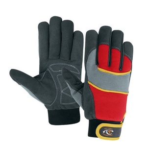 2020 Más vendidos Mecánico Trabajo Seguridad Herramientas de mano personalizadas Impacto Cuero sintético Guantes mecánicos al por mayor - Product Image 3