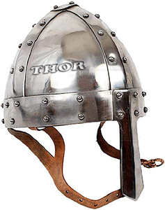Casque d'armure médiéval de canon, longueur de casque Norman Knight, Costume en acier poli de 18 mètres - Product Image 3