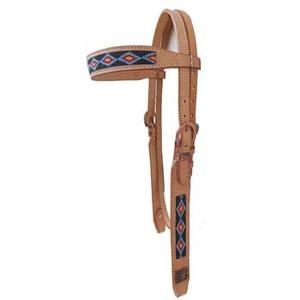 Rider's Trust Western Design Polo Horse Collier de poitrine en cuir de vache américain avec perles S. Quincaillerie d'acier Échantillon innovant - Product Image 1