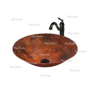 Évier de lavabo de qualité exclusive fait à la main en cuivre martelé évier de cuisine pour la maison hôtel et restaurant - Product Image 5