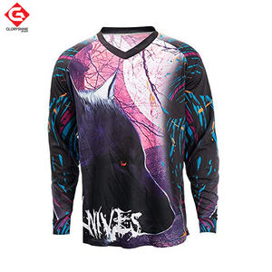 T-shirt léger Jersey tissu nouveaux designs 100% chemises de motocross respirantes avec marque personnalisée et sublimation - Product Image 5