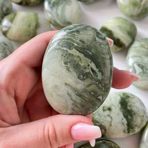 Piedra de Palma Serpentina de Alta Calidad, Tallada con Motivos de Amor, Arte Feng Shui Coleccionable para Regalos, Ágata Alfazal - Product Image 2