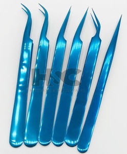 แหนบต่อขนตาพลาสม่าสีฟ้าทำจากสเตนเลสสตีลมาใหม่พร้อมโลโก้ที่ยั่งยืน - Product Image 4