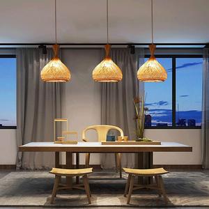 Abat-jour en bambou naturel fait à la main en gros de haute qualité décor lustre en osier décor lumières couverture FBA Amazon - Product Image 5