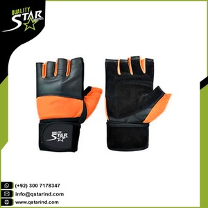 Guantes de levantamiento de pesas de fábrica directa, diseño personalizado, Palma de cuero de cabra acolchada para protección de manos, ajuste cruzado, guantes de entrenamiento para gimnasio - Product Image 2