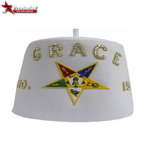 Tabliers maçonniques bleus brodés à la main de laine de Regalia avec la taille adaptée aux besoins du client - Product Image 4