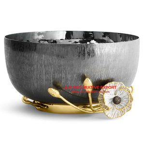 Centre de Table plaqué argent bol de fleurs pour Table nouvelle arrivée support de branches d'arbre décoratif bol rond en métal - Product Image 4