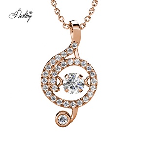 Dancing Crystal Musical Note Pendentif Daisini Orné de Cristaux <span class=keywords><strong>Swarovski</strong></span> Nouvelle Mode Femmes Bijoux <span class=keywords><strong>Collier</strong></span> - Product Image 5