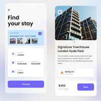 Aplicación móvil de reserva de hotel de primera categoría Diseño Software innovador para la gestión hotelera