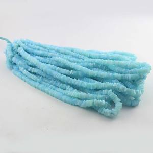 Ópalo azul cuadrado Heishi cuadrada plana de 3-4mm de cuentas de piedras preciosas naturales - Product Image 4