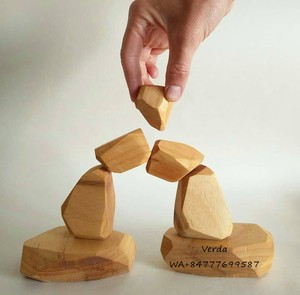 Tumi Ishi <b>Wood</b> <b>Block</b> - Balancing <b>Blocks</b> - Natural <b>Wood</b> Children Toy - Wooden <b>Building</b> <b>Block</b> Toys Safe for Kid - Balance Stone - Product Image 2