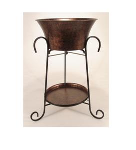 Cuve à boissons en cuivre unique avec support en fer Seaux à glace pour refroidisseur de vin, bacs à boissons - Product Image 6