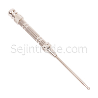 Rodillo de Acupuntura de Acero Inoxidable Plateado Médico DONGBANG, Masajeador de Puntos de Acupuntura Tipo A de 105 mm, Cuidado de la Salud Corporal y Facial, Control de Tiempo