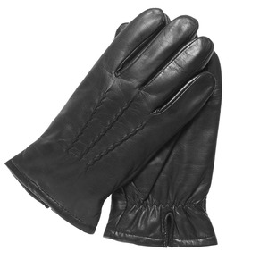 Gants d'hiver en cuir marron foncé véritable pour hommes imprimés style sport écran tactile compatible du Pakistan - Product Image 2