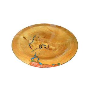 Platos de madera redondos de moda para servir, ideales para bodas, eventos y catering en fiestas de compromiso. - Product Image 1