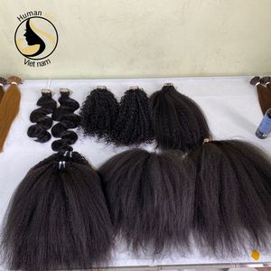Extensiones de cabello virgen brasileño negro Natural 100%, cinta recta Yaki de alta calidad en cabello humano - Product Image 5
