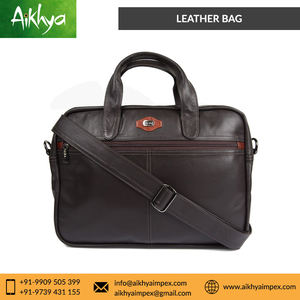 Unisex 14 Inches Full Grain Cow Nappa Genuine <b>Leather</b> Laptop Messenger <b>Briefcase</b>/Shoulder Bag Unisex Genuine <b>Leather</b> Bag Laptops - Product Image 5