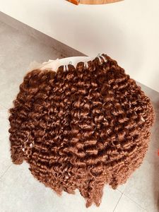 Cabello humano vietnamita rizado con cutícula alineada, tejido a máquina de doble y simple trama - Product Image 1