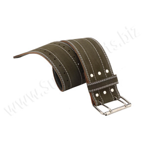 2021ทนทานยกน้ำหนักสีดำเข็มขัดหนังแท้ยกน้ำหนักออกกำลังกายยิมกลับสนับสนุนเข็มขัด - Product Image 1