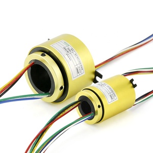 Bague de serrage <span class=keywords><strong>électrique</strong></span> à barre tournante, centrale rotative, <span class=keywords><strong>collecteur</strong></span> d'énergie conductrice, brosses à arbre creux - Product Image 4