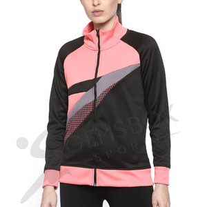 Chaqueta de bombardero de color rosa para mujer de alta calidad, chándal acolchado con cremallera completa y forro de spandex, venta al por mayor personalizada - Product Image 1