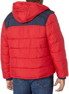 Men's Custom Waterproof Hooded <b>Jacket</b> in Two Colors Polyester & Nylon Regular Length Zipper Closure Nonwoven Model TE-7082 - Product Image 3