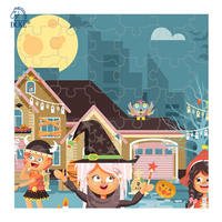 Jouet éducatif en papier sur le thème d'Halloween 100 pièces Puzzles pour enfants au sol personnalisés acceptables pour les enfants de 2 à 4 ans
