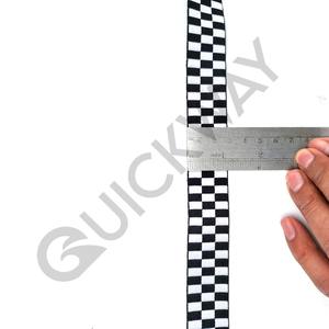 Vente en gros de ruban à carreaux vert et blanc ruban de médaille de couleur blanc vert personnalisé vente en vrac - Product Image 2