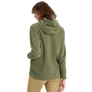 Pull à capuche pour femme, en coton avec logo personnalisé, bon marché, surdimensionné, noir, blanc et uni, blanc - Product Image 2
