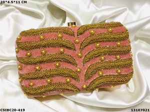 Pochette de boîte de mariée de styliste ethnique | Pochette de soirée de styliste ethnique faite à la main - Product Image 3