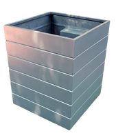 Planteur plastique gris FRP Horizontal, pot en fibre de verre, artificiel, ensemble de déco de jardin, kit de décorations, vase de fleurs, intérieur et extérieur