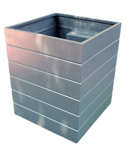 Xám FRP Planter Ngang Sợi Thủy Tinh Nồi Nhân Tạo Planter Nồi Sử Dụng Vườn Decor Set Ornaments Kit Flower Vase Trong Nhà Ngoài Trời - Product Image 4