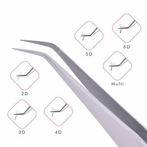 Stainless Steel Eyelash Extension Tweezer in Mirror Polish Color Private Label, Volume Str Angle 12mm 35 Tweezer for Eyelashes - Product Image 4