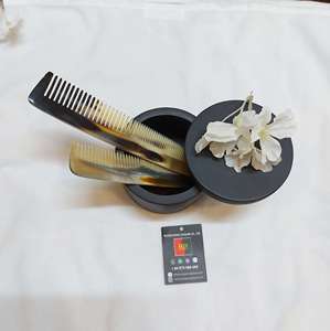 Peigne en corne de saucière naturel du vietnam, accessoire personnalisé de soins de santé, vente en gros, usine - Product Image 6