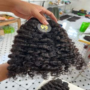 Extensions de cheveux bouclés burberry de haute qualité, pièces, pour bébés, simple doners, meilleur fournisseur du Vietnam, vente en gros - Product Image 3