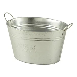 Beverage <b>Tubs</b> Manufacturer for Home Garden Wine Cooler Galvanized <b>Metal</b> Wine Bottle Champagne Ice Bucket - Product Image 1
