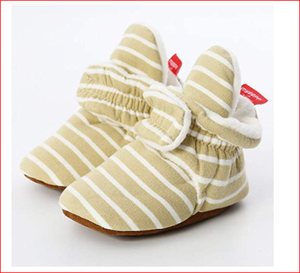 Botines de algodón orgánico para bebé, botines de algodón 100% orgánico unisex - Product Image 1