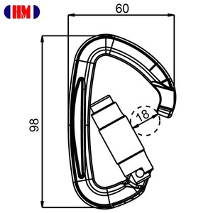CE Certified Aluminum Mountaineering Twist Lock hook Carabiner - Product Image 2