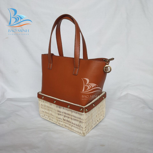 Bolso Tote informal vintage de franela blanca para mujer con asa única y forro de algodón - Product Image 3