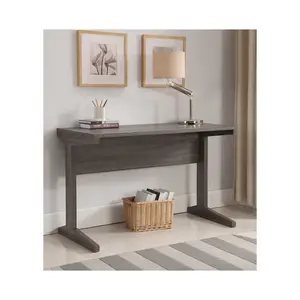 Id Grijs Usa Kantoormeubilair Ruime Desk Top / L Vormige Benen Moderne Mdf/Composiet Board/Metalen Hardware